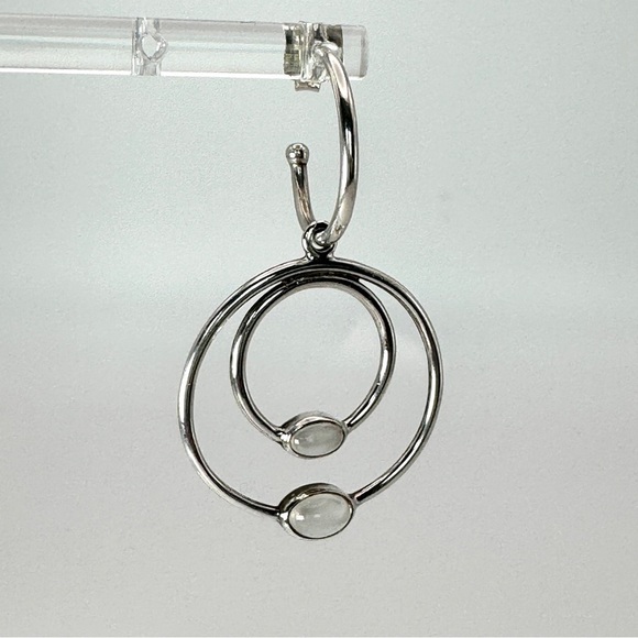 PANDORA Compose‎ Moonstone Drop Dangle 290606MS 925 ALE Sterling Silver Retired - Picture 11 of 16